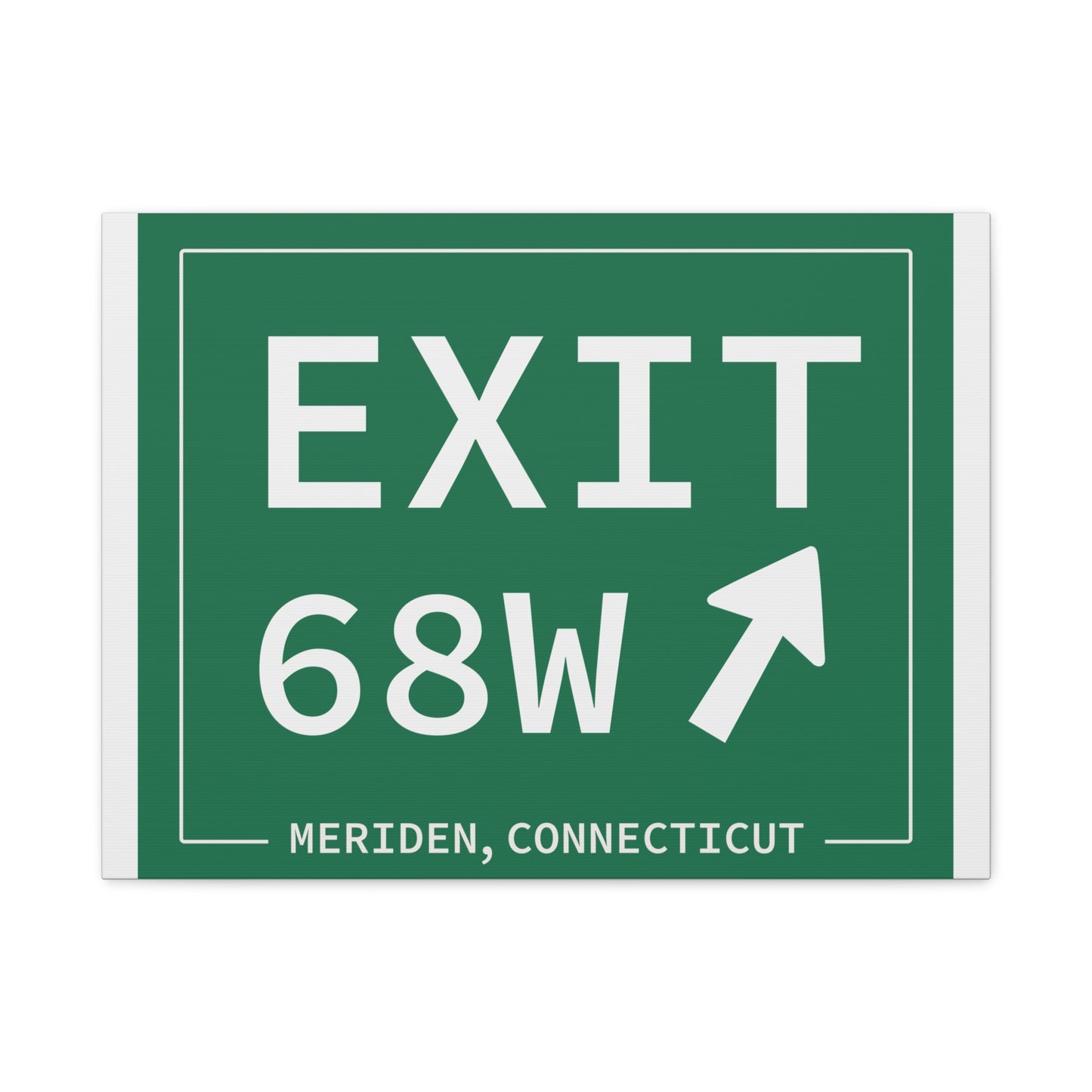 Vintage Exit 68W WCP Sign Matte Canvas, Stretched, 1.25"