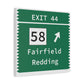 Vintage Merritt Parkway Exit 44 Sign Matte Canvas, Stretched, 1.25"