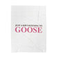Just a kid listening to Goose  - Pink & Espresso Velveteen Plush Blanket