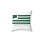 Lyme Connecticut St. Patrick’s Day Flag Spun Polyester Square Pillow