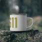 06611 Trumbull Connecticut Zip Code Enamel Camping Mug