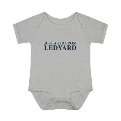 Just a kid from Ledyard Infant Baby Rib Bodysuit