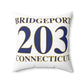 Bridgeport 203 Connecticut Spun Polyester Square Pillow