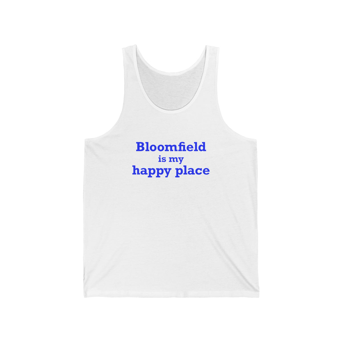 Bloomfield is My Happy Place Unisex Jersey Tank Top