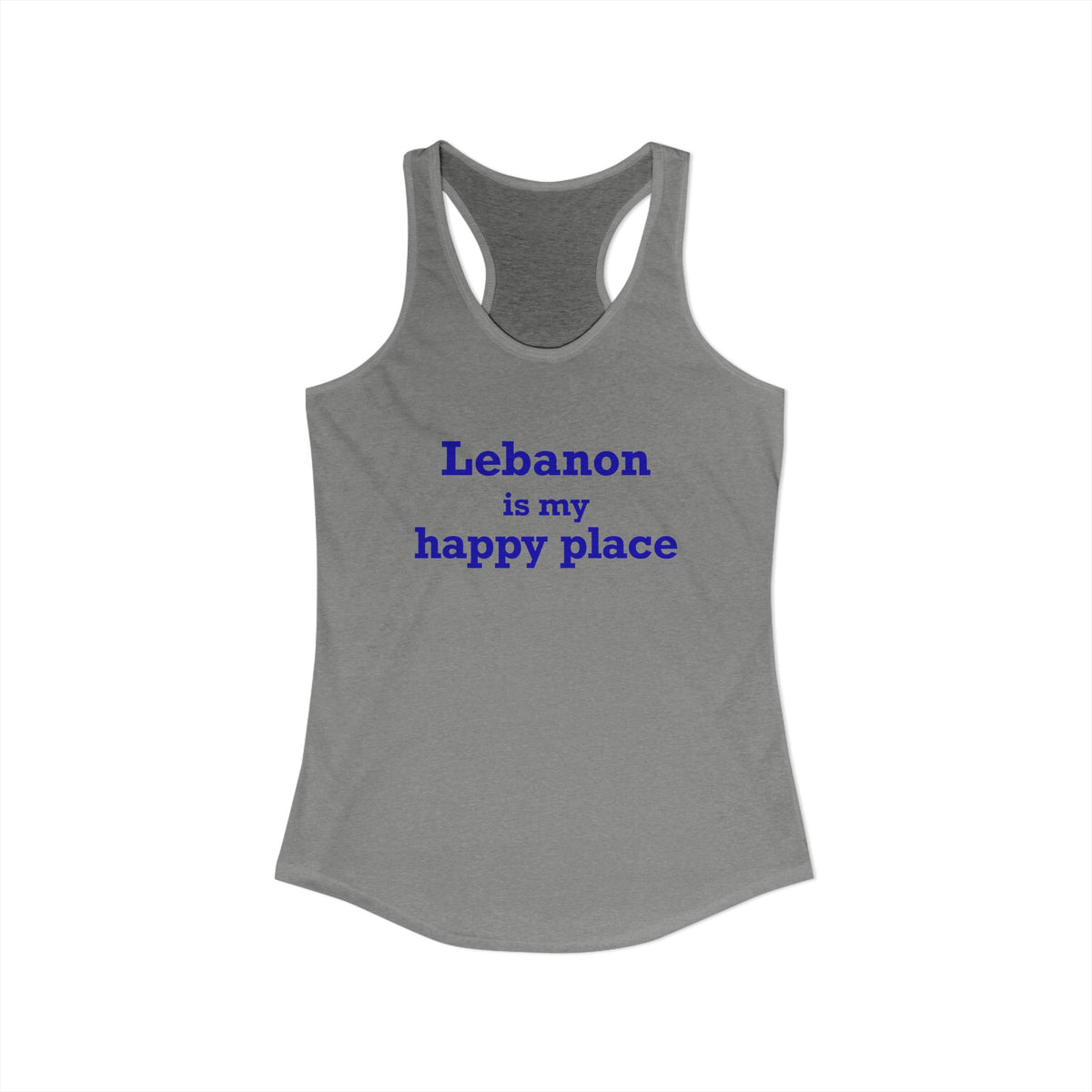 Lebanon is My Happy Place Women's Ideal Racerback Tank Top