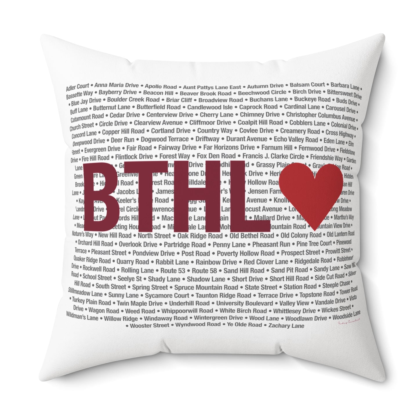 Bethel Love Spun Polyester Square Pillow