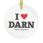 I Heart DARN Glass Ornaments