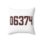 06374 Voluntown Connecticut Zip Code Spun Polyester Square Pillow