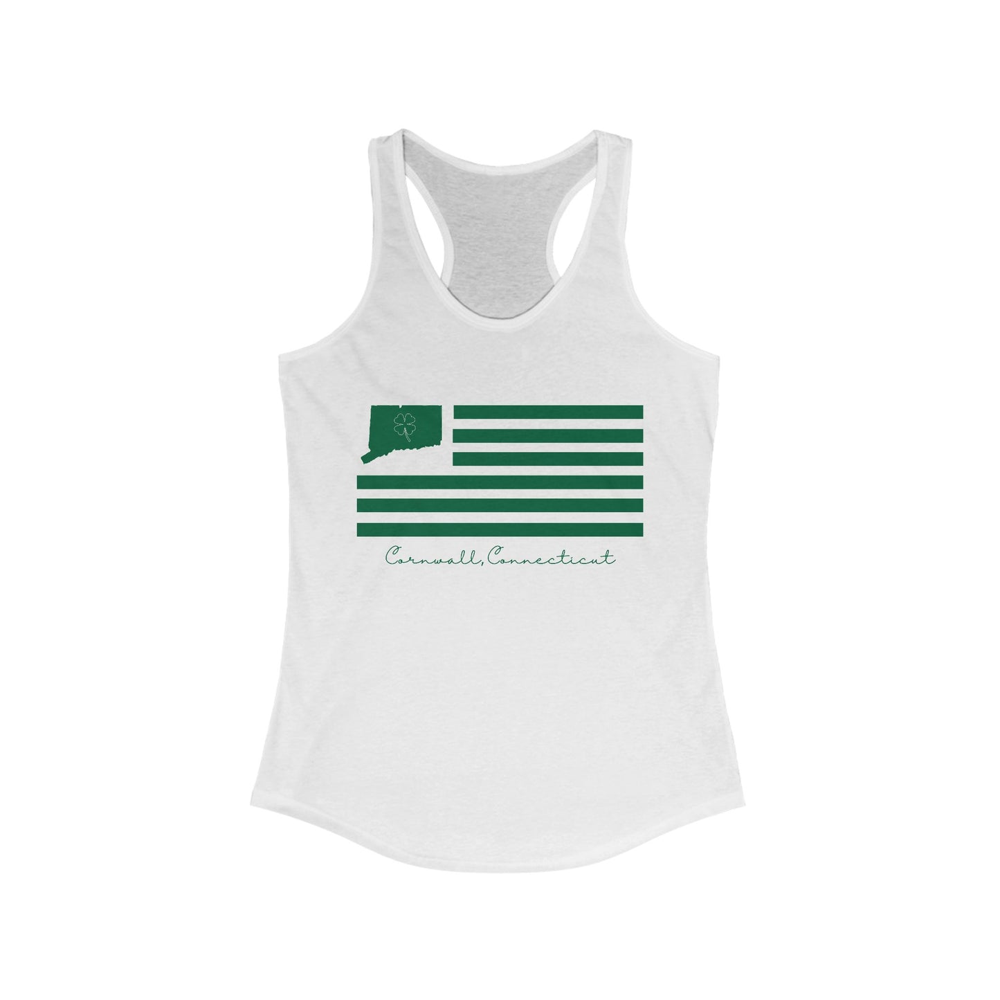 Cornwall Connecticut St. Patrick’s Day Flag Women's Ideal Racerback Tank Top