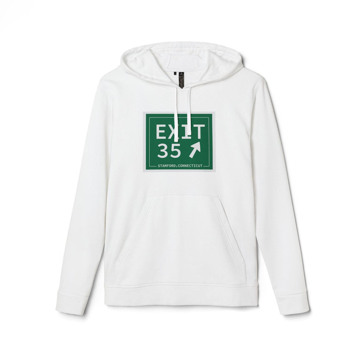 Vintage Exit 35 Merritt Parkway Sign adidas Unisex Fleece Hoodie