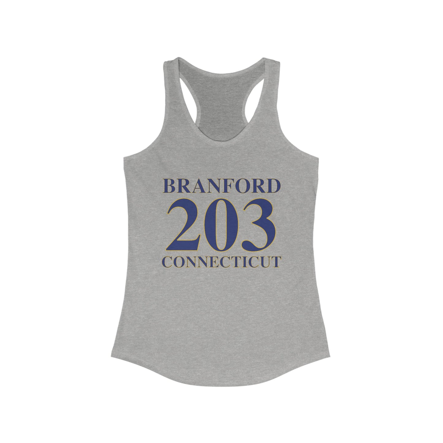 Branford 203 Connecticut Women's Ideal Racerback Tank