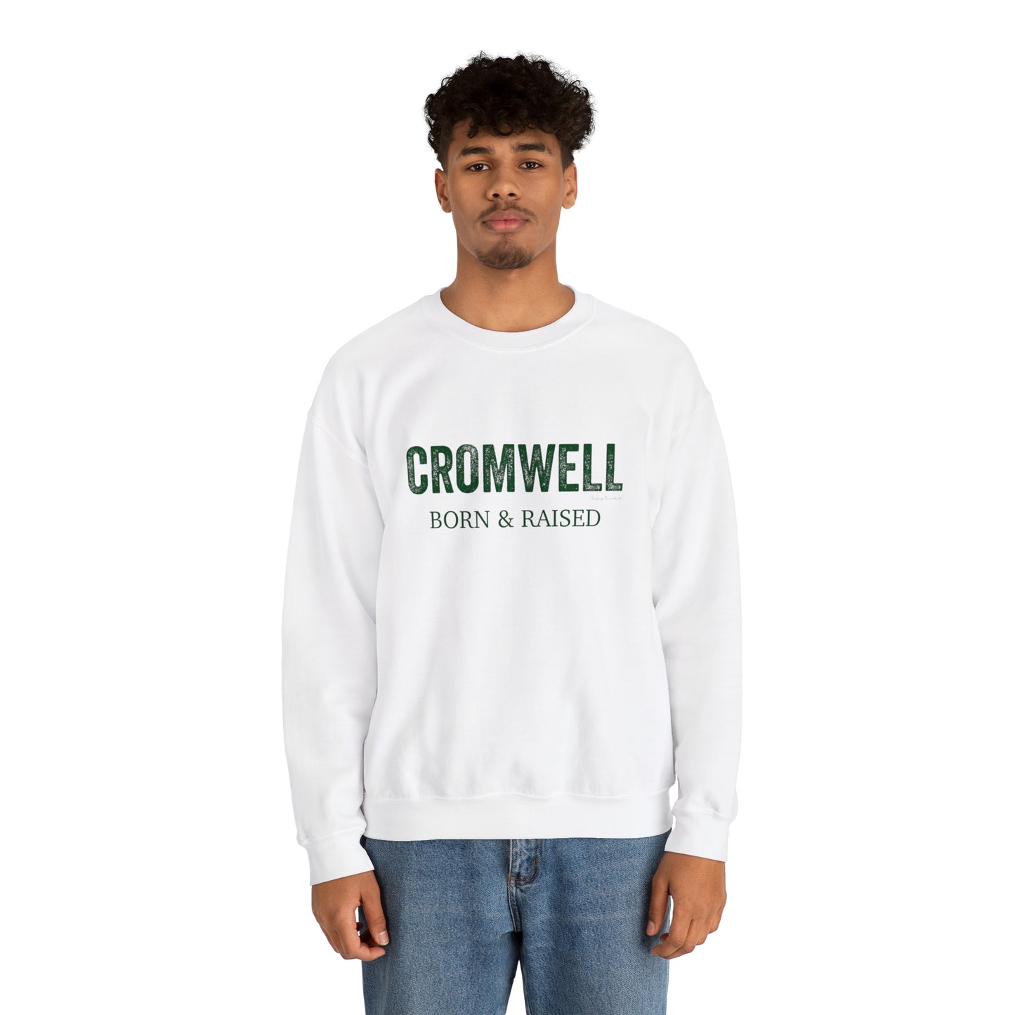 Cromwell Born & Raised Unisex Heavy Blend™ Crewneck Sweatshirt (green)