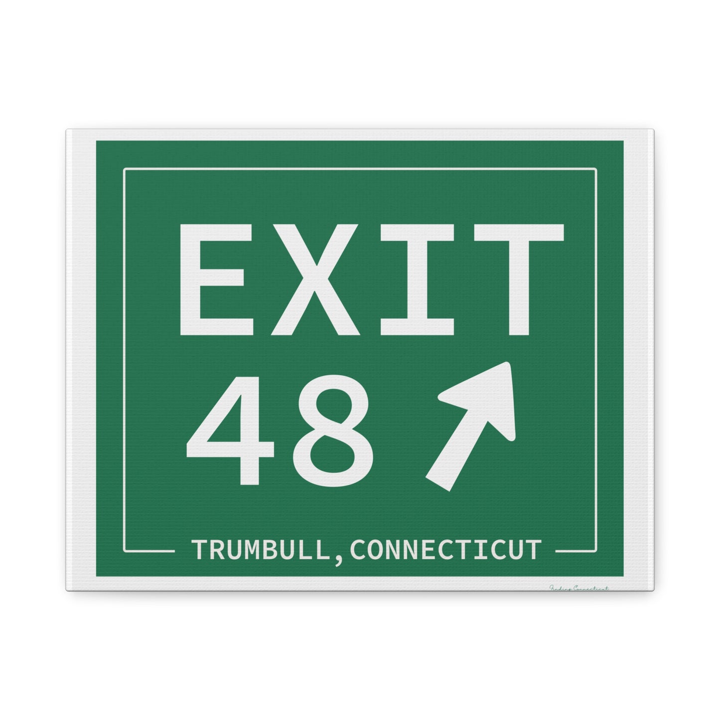 Vintage Exit 48 Merritt Parkway Sign Matte Canvas, Stretched, 1.25"