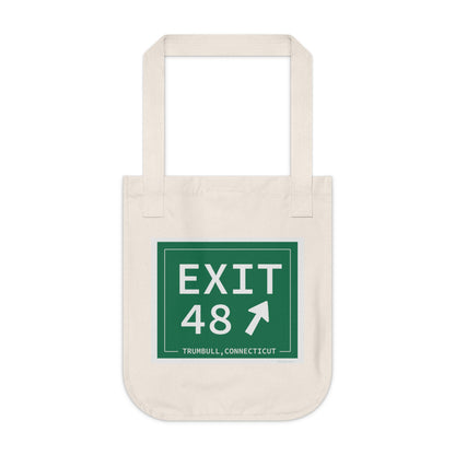 Vintage Exit 48 Merritt Parkway Sign Organic Canvas Tote Bag