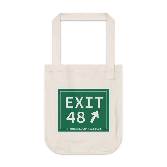 Vintage Exit 48 Merritt Parkway Sign Organic Canvas Tote Bag