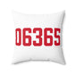 06365 Preston Connecticut Zip Code Spun Polyester Square Pillow