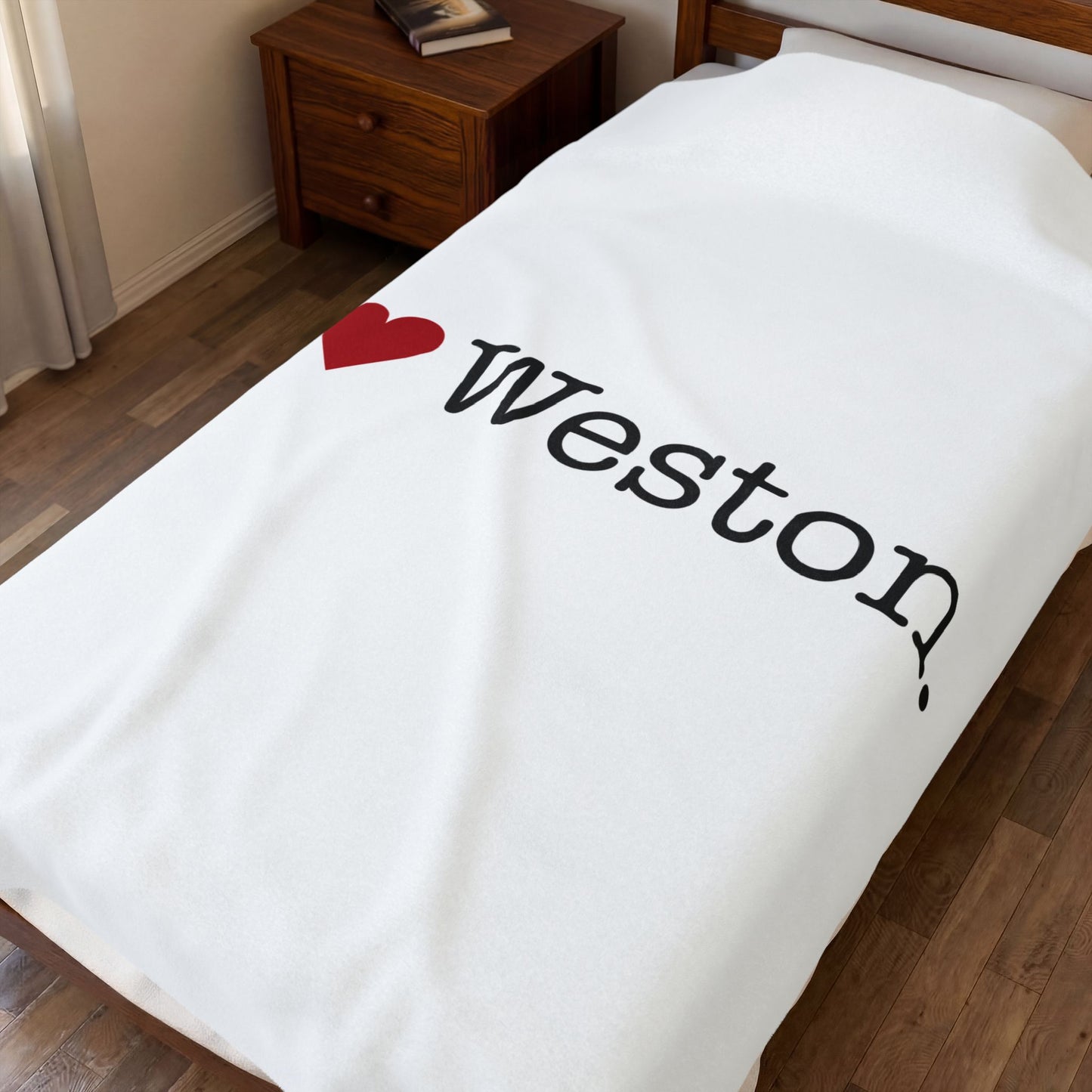 I Heart Weston. Velveteen Plush Blanket