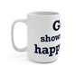 Goose Shows Are My Happy Place - Orange & Green Mug 15oz