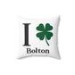 I Clover Bolton Spun Polyester Square Pillow