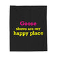 Goose Shows Are My Happy Place  - Yellow & Pink Velveteen Plush Blanket