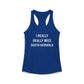 I Really Really Miss South Norwalk Women's Ideal Racerback Tank Top