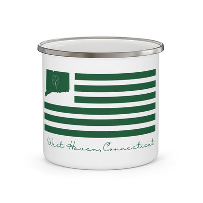 West Haven Connecticut St. Patrick’s Day Flag Enamel Camping Mug