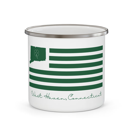 West Haven Connecticut St. Patrick’s Day Flag Enamel Camping Mug
