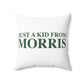 Just a kid from Morris Polyester Square Pillow