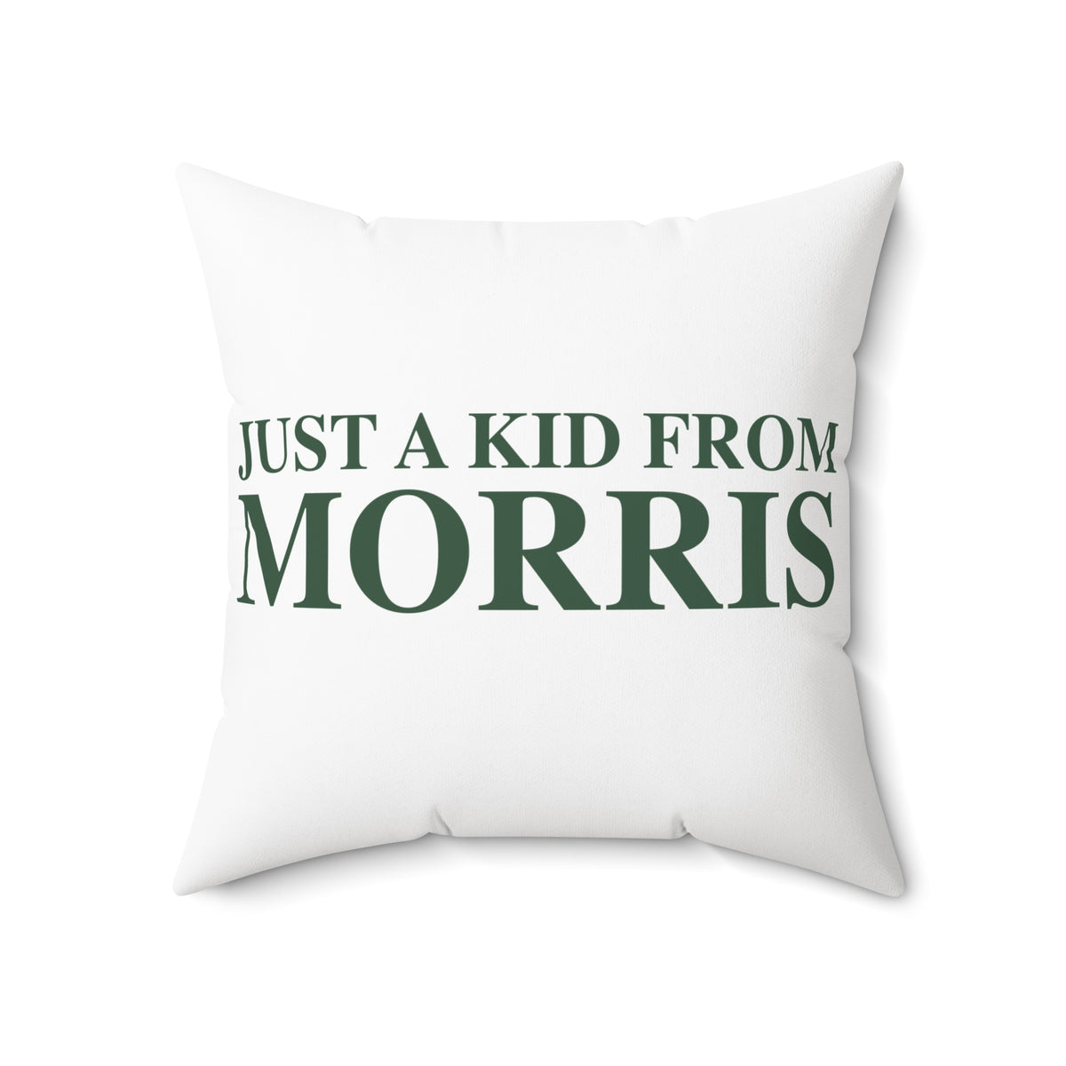 Just a kid from Morris Polyester Square Pillow