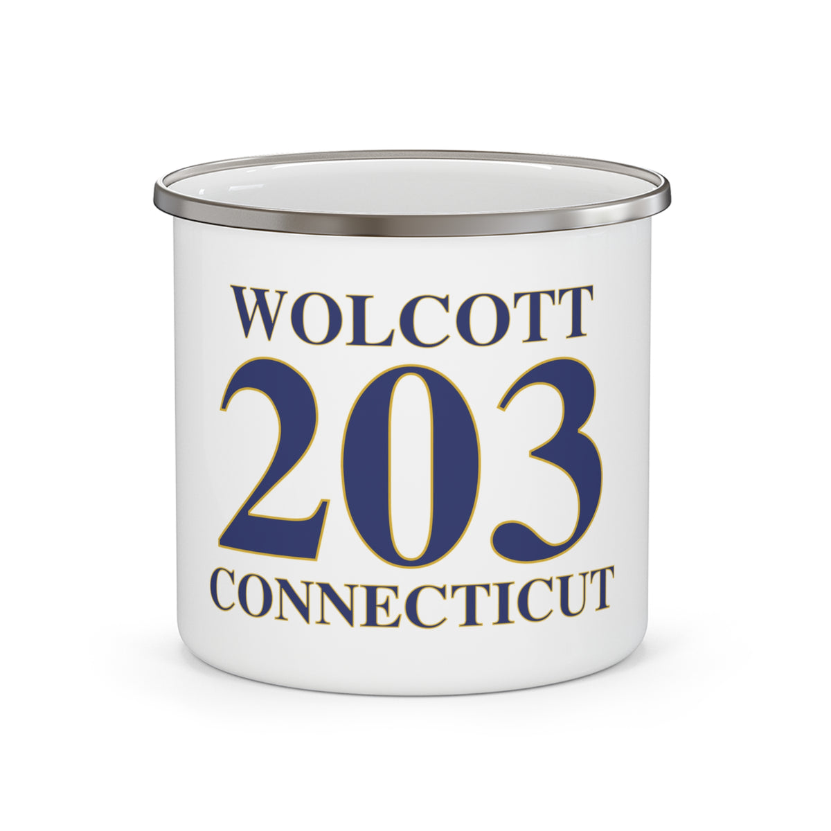 Wolcott 203 Connecticut Enamel Camping Mug