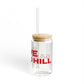 Love Sasco Hill Glass Can with Straw and Lid, 16oz