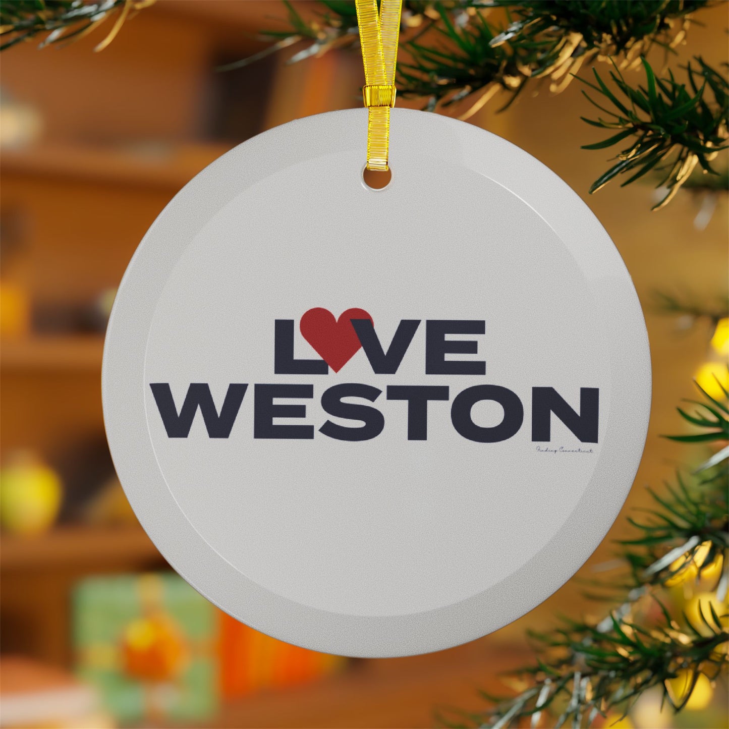 Love Weston Glass Ornaments