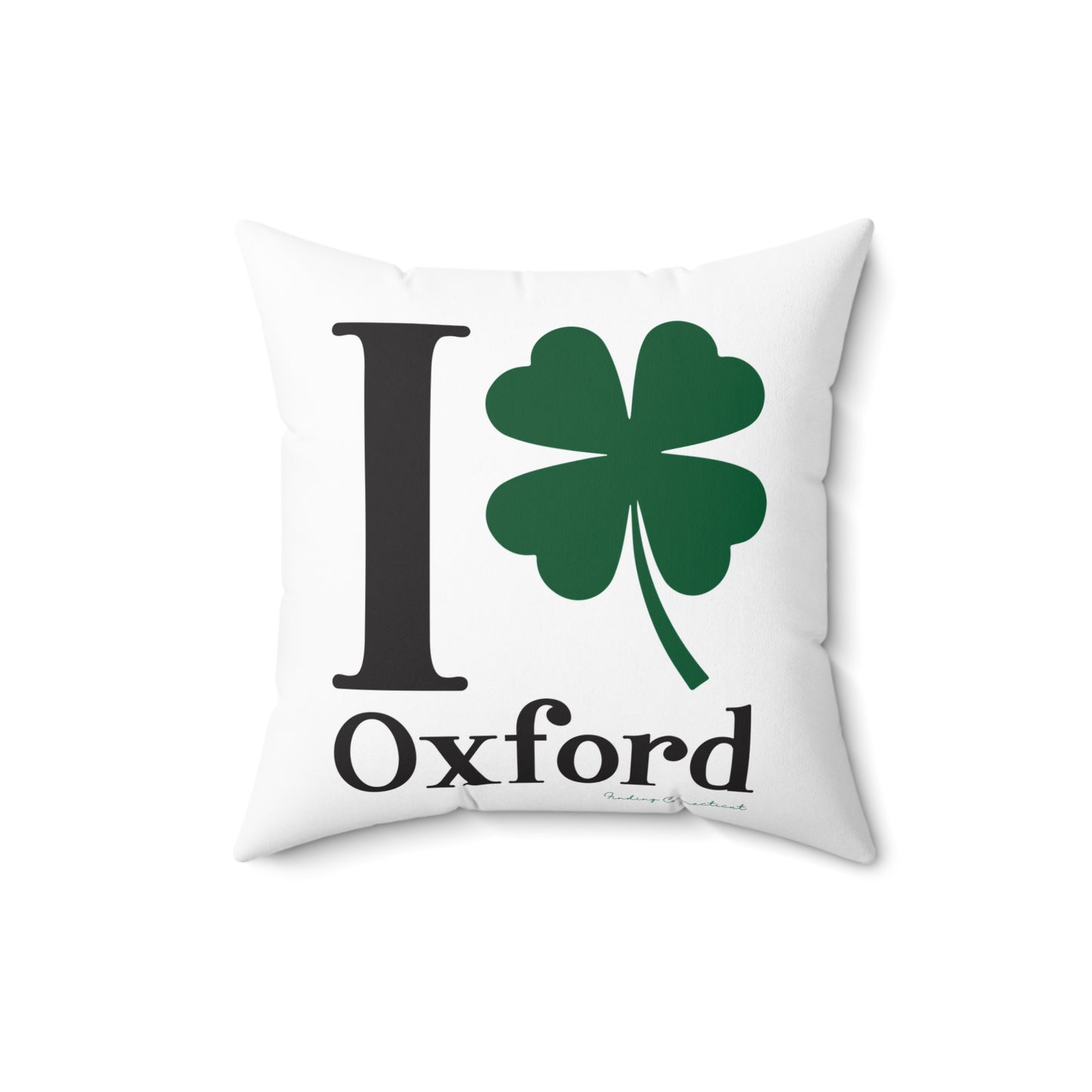 I Clover Oxford Spun Polyester Square Pillow