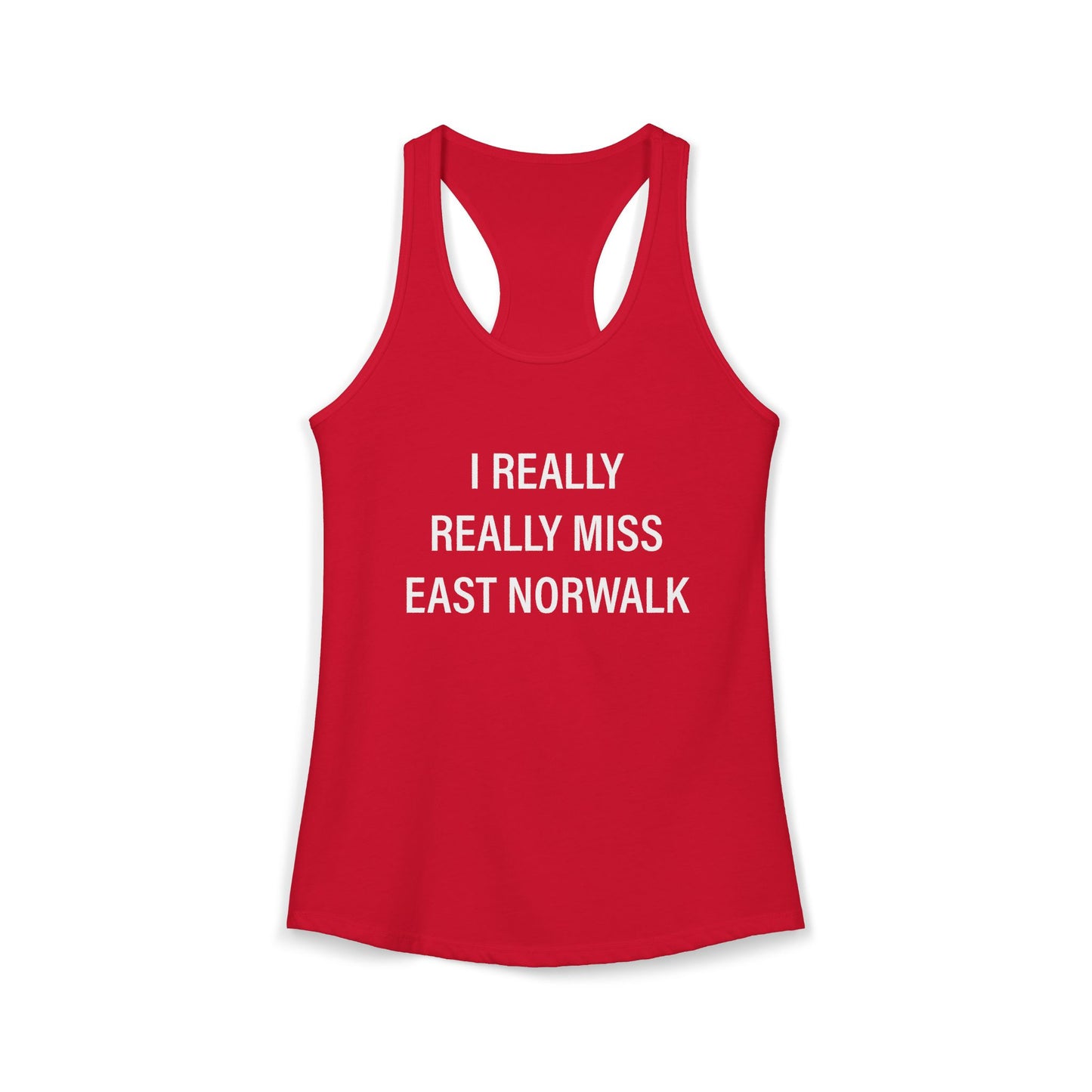 I Really Really Miss East Norwalk Women's Ideal Racerback Tank Top