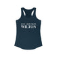 Just a kid from Wilton Women's Ideal Racerback Tank Top