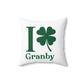 I Clover Granby Spun Polyester Square Pillow
