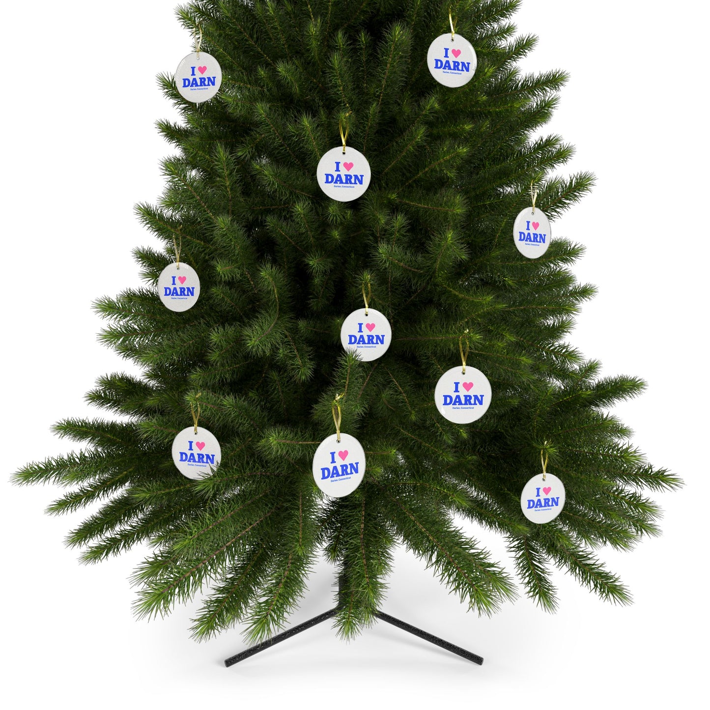 I Heart DARN Glass Ornaments