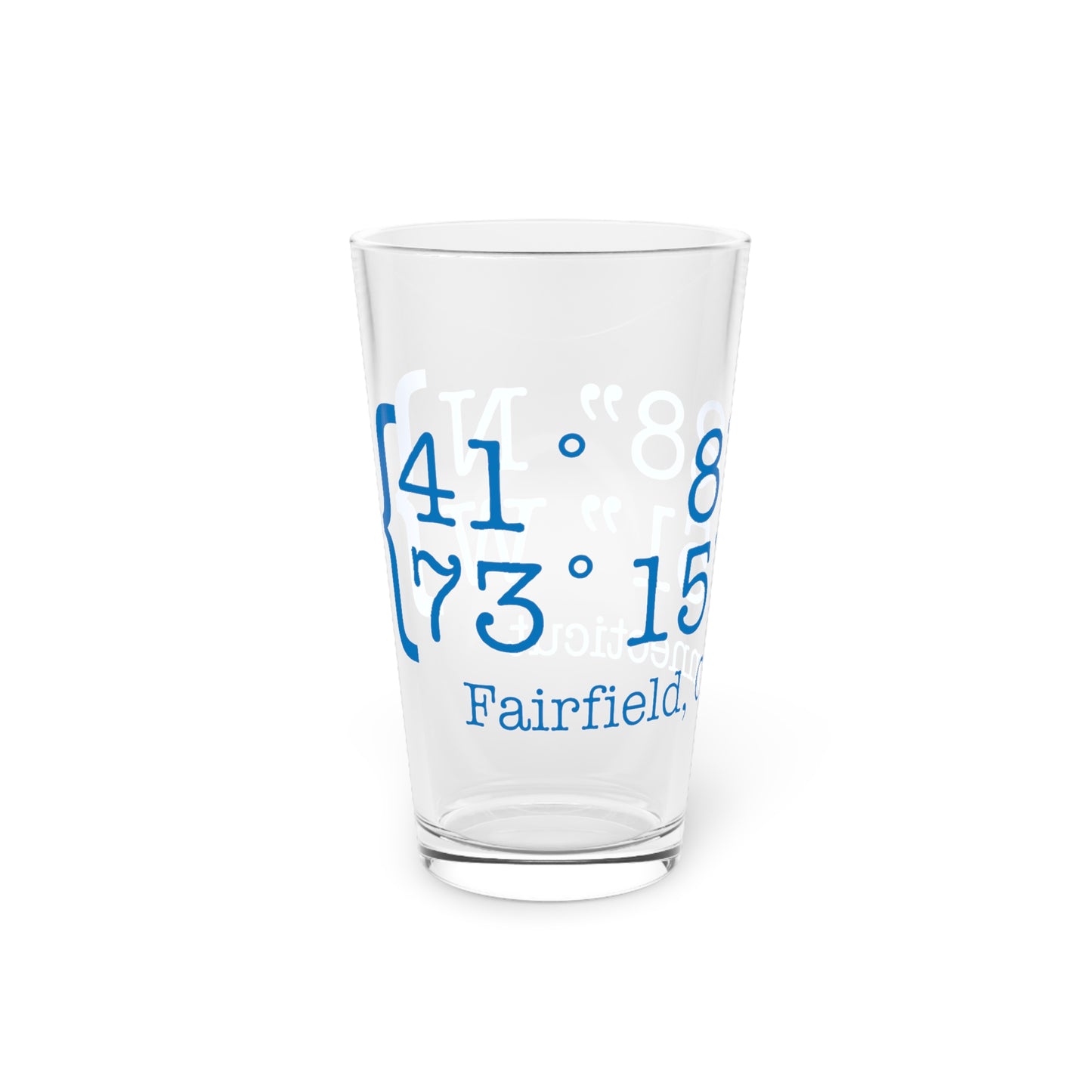 Fairfield Coordinates Pint Glass, 16oz