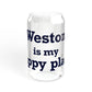 Weston Is My Happy Place  Sipper Glass, 16oz