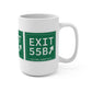 Vintage Exit 55B WCP Sign Mug 15oz
