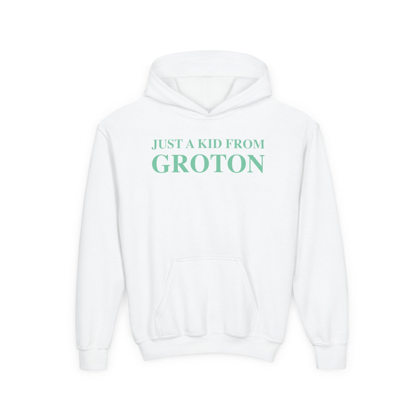 Just a kid from Groton Youth Heavy Blend Hooded Sweatshirt