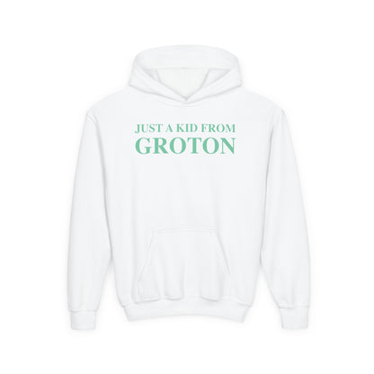 Just a kid from Groton Youth Heavy Blend Hooded Sweatshirt