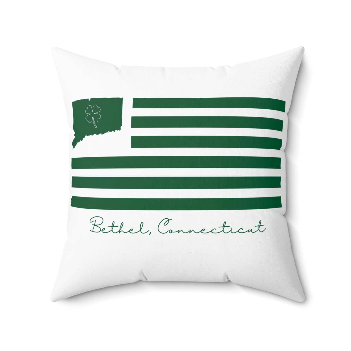 Bethel Connecticut St Patrick’s Day Flag Spun Polyester Square Pillow