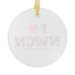 I Heart NWCN Glass Ornaments
