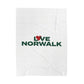 Love Norwalk Velveteen Plush Blanket