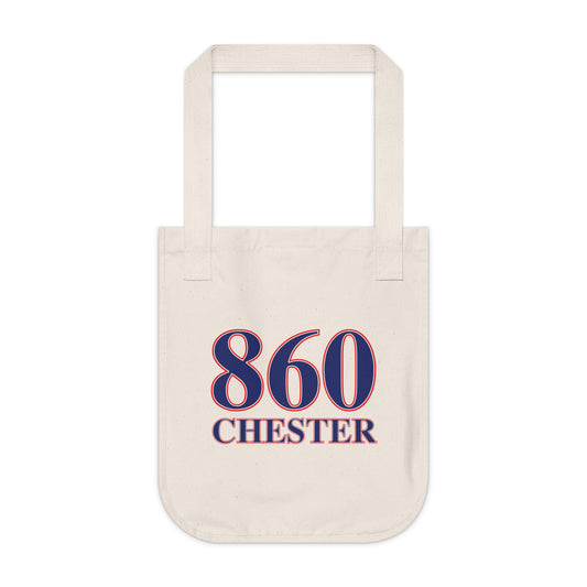860 Chester Red, White & Blue Organic Canvas Tote Bag