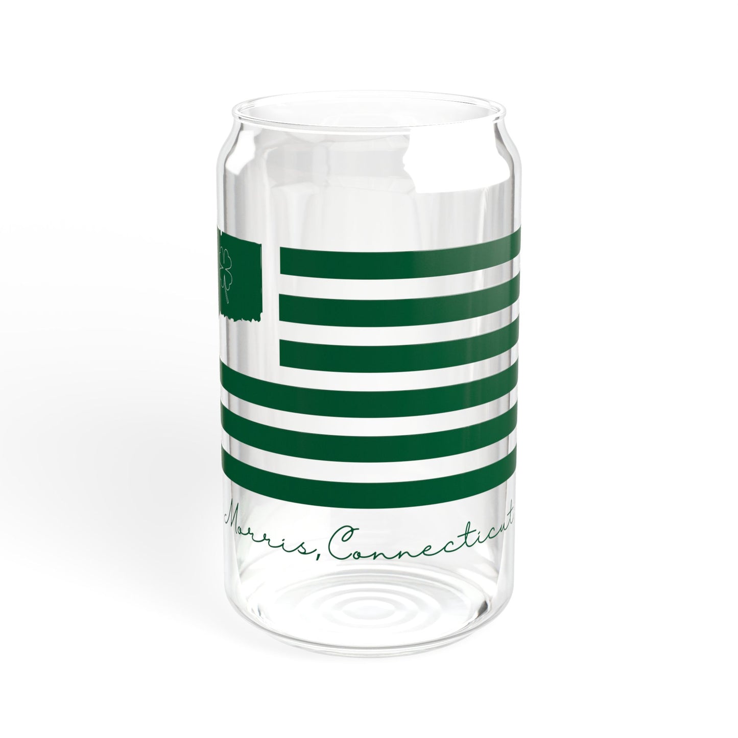 Morris Connecticut St. Patrick’s Day Flag Sipper Glass, 16oz