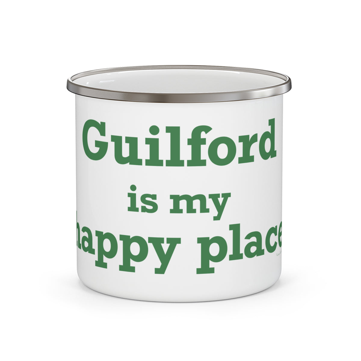 Guilford is My Happy Place Enamel Camping Mug