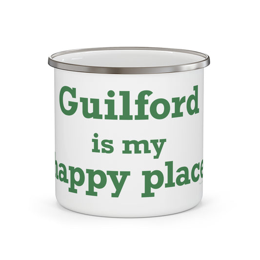 Guilford is My Happy Place Enamel Camping Mug