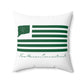 New Haven Connecticut St. Patrick’s Day Flag Spun Polyester Square Pillow
